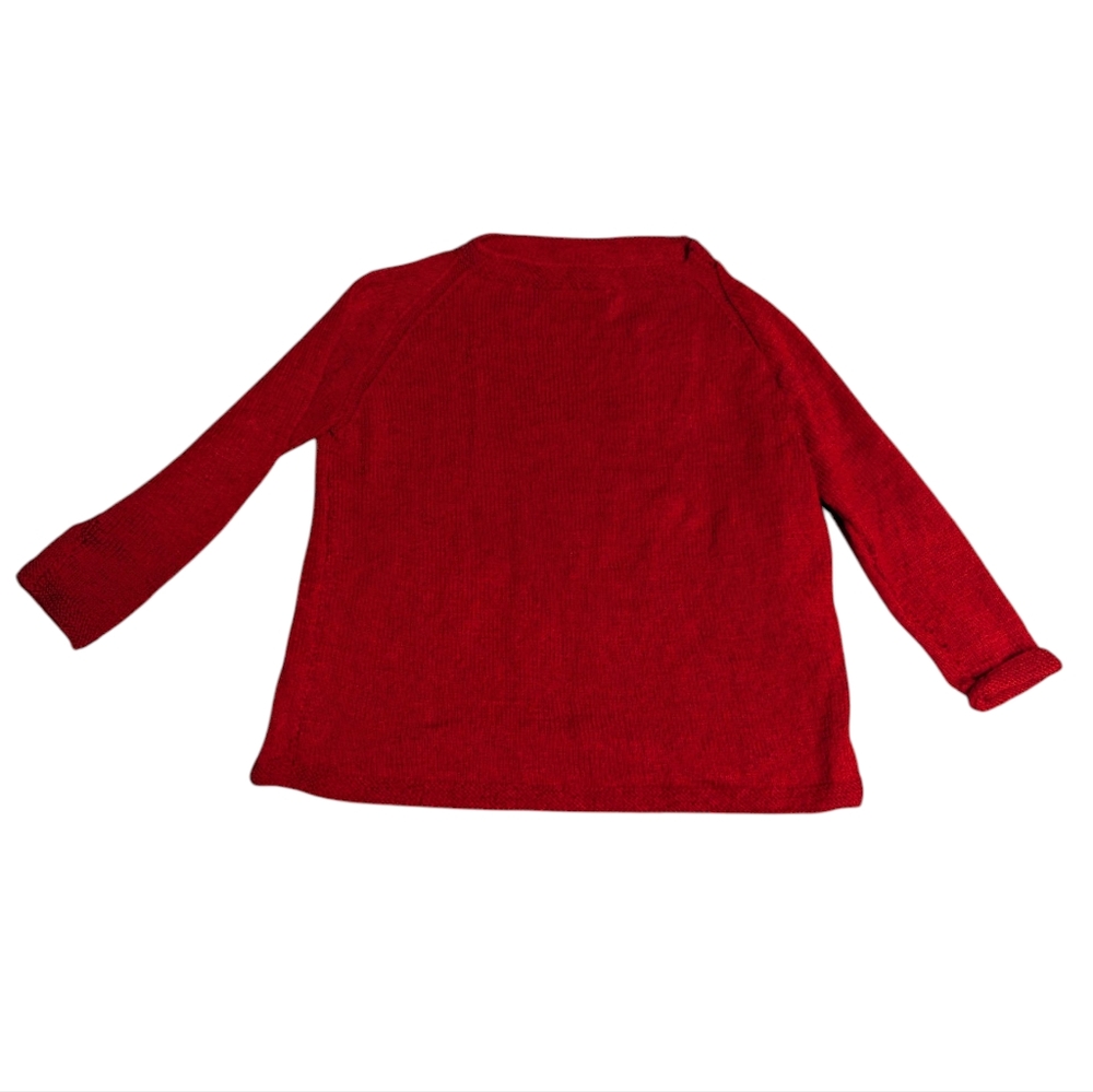Vintage Red Knit Oversize Sweater - Picture 3 of 6
